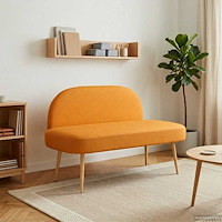 vidaXL Klädd bänk med ryggstöd Mörk gul 110 x 60 x 76 cm Polyester