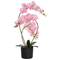 vidaXL Konstgjord orkidéväxt med kruka Rosa 45 x 15 x 65 cm