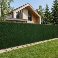 vidaXL Konstgjord stängsel Mörkgrön 1 x 4 m PVC och stål