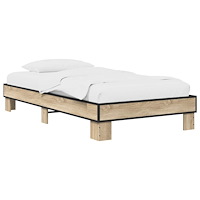 vidaXL Sängram Sonoma-ek 80 x 200 cm Konstruerat trä