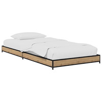 vidaXL Sängram Artisan-ek 80 x 200 cm Konstruerat trä
