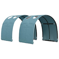vidaXL Sängtunnel 2 pcs Ljusblå 211 x 67,5 x 2 cm Polyester