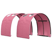 vidaXL Sängtunnel 2 pcs Rosa 211 x 67,5 x 2 cm Polyester