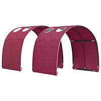 vidaXL Sängtunnel 2 pcs Röd 211 x 67,5 x 2 cm Polyester