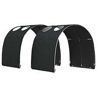 vidaXL Sängtunnel 2 pcs Svart 211 x 67,5 x 2 cm Polyester