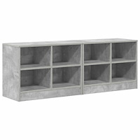 vidaXL Sängskåp 2 pcs Betonggrå 66 x 33 x 48 cm Konstruerat trä