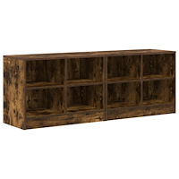 vidaXL Sängskåp 2 pcs Rökt ek 66 x 33 x 48 cm Konstruerat trä