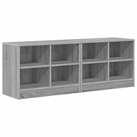 vidaXL Sängskåp 2 pcs Grå Sonoma 66 x 33 x 48 cm Konstruerat trä