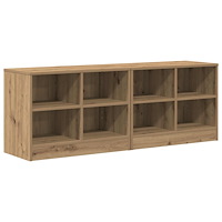 vidaXL Sängskåp 2 pcs Artisan-ek 66 x 33 x 48 cm Konstruerat trä