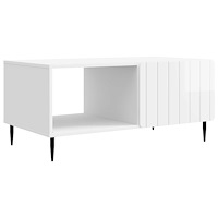 vidaXL Kaffeebord Vit högglans 90 x 50 x 40 cm Konstruerat trä