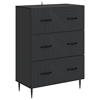 vidaXL Lådans skåp Svart 66 x 34,5 x 89,5 cm Konstruerat trä