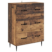 vidaXL Lådans skåp Gammalt trä 66 x 34,5 x 89,5 cm Konstruerat trä