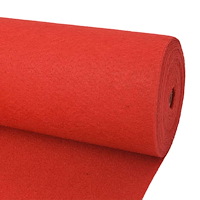 vidaXL Matta Enfärgad Röd 1,2 x 12 m Polyester