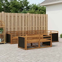 vidaXL Utomhussoffset 7 pcs Naturlig