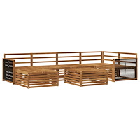 vidaXL Utomhussoffset 7 pcs Naturlig