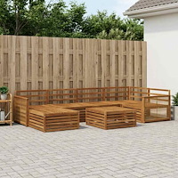 vidaXL Utomhussoffset 7 pcs Naturlig