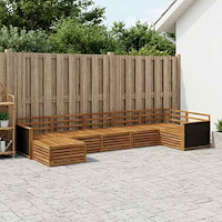 vidaXL Utomhussoffset 7 pcs Naturlig