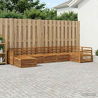 vidaXL Utomhussoffset 7 pcs Naturlig