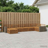 vidaXL Utomhussoffset 7 pcs Naturlig