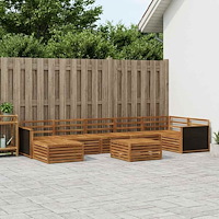 vidaXL Utomhussoffset 8 pcs Naturlig