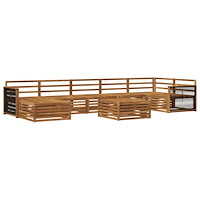 vidaXL Utomhussoffset 8 pcs Naturlig