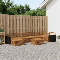 vidaXL Utomhussoffset 8 pcs Naturlig
