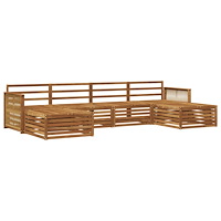 vidaXL Soffgrupper 6 pcs Massivt Akaciaträ