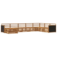 vidaXL Utomhussoffset 8 pcs Naturlig
