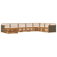 vidaXL Utomhussoffset 8 pcs Naturlig