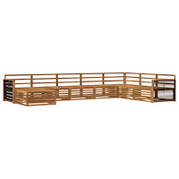 vidaXL Utomhussoffset 8 pcs Naturlig