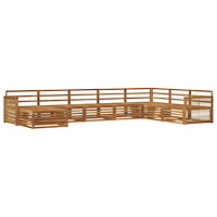 vidaXL Utomhussoffset 8 pcs Naturlig