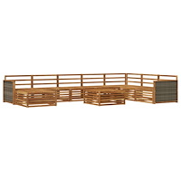 vidaXL Utomhussoffset 9 pcs Naturlig Massivt Akaciaträ