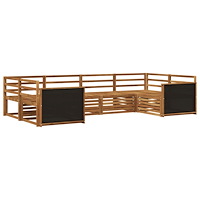 vidaXL Utomhussoffset 6 pcs Naturlig