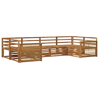 vidaXL Utomhussoffset 6 pcs Naturlig