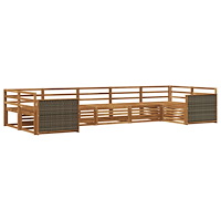 vidaXL Utomhussoffset 7 pcs Naturlig