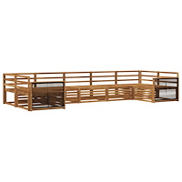 vidaXL Utomhussoffset 7 pcs Naturlig