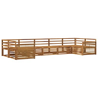 vidaXL Utomhussoffset 7 pcs Naturlig