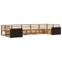 vidaXL Utomhussoffset 7 pcs Naturlig