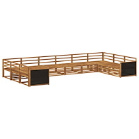 vidaXL Soffgrupper 10 pcs Massivt Akaciaträ