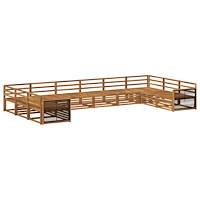 vidaXL Soffgrupper 10 pcs Massivt Akaciaträ