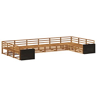 vidaXL Soffgrupper 10 pcs Massivt Akaciaträ