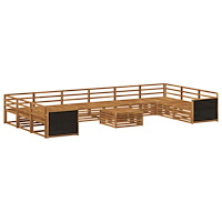 vidaXL Soffgrupper 11 pcs Massivt Akaciaträ