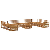vidaXL Soffgrupper 11 pcs Massivt Akaciaträ