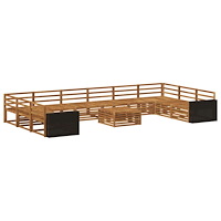 vidaXL Soffgrupper 11 pcs Massivt Akaciaträ