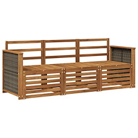 vidaXL Soffgrupper 3 pcs Massivt Akaciaträ
