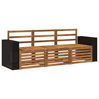 vidaXL Soffgrupper 3 pcs Massivt Akaciaträ