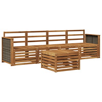vidaXL Utomhussoffset 5 pcs Naturlig Massivt Akaciaträ