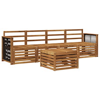 vidaXL Utomhussoffset 5 pcs Naturlig Massivt Akaciaträ