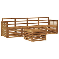 vidaXL Utomhussoffset 5 pcs Naturlig Massivt Akaciaträ