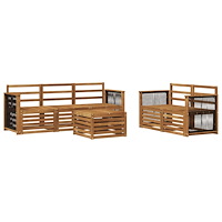 vidaXL Soffgrupper 6 pcs Massivt Akaciaträ